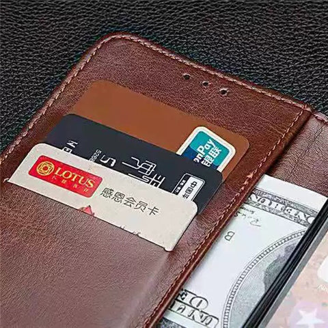 IDEWEI For Huawei Enjoy 50z 4G Crazy Horse Texture Magnetic Clasp Case PU Leather Phone Cover with Stand Wallet