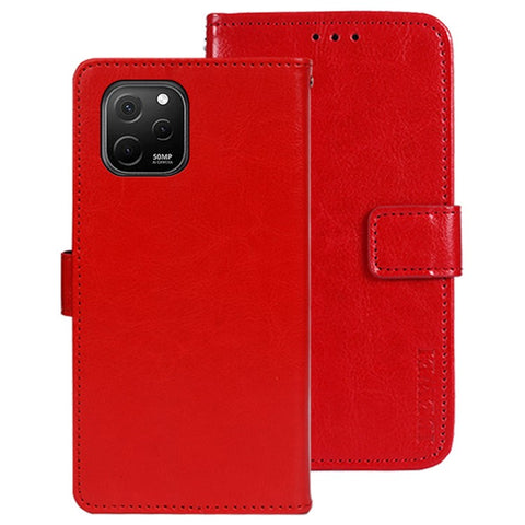 IDEWEI For Huawei Enjoy 50z 4G Crazy Horse Texture Magnetic Clasp Case PU Leather Phone Cover with Stand Wallet