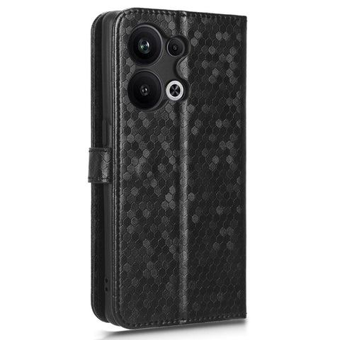 Protective Phone Case For Oppo Reno9 Pro+ 5G Flip Leather Wallet Dot Pattern Imprinted Phone Cover Stand with Strap