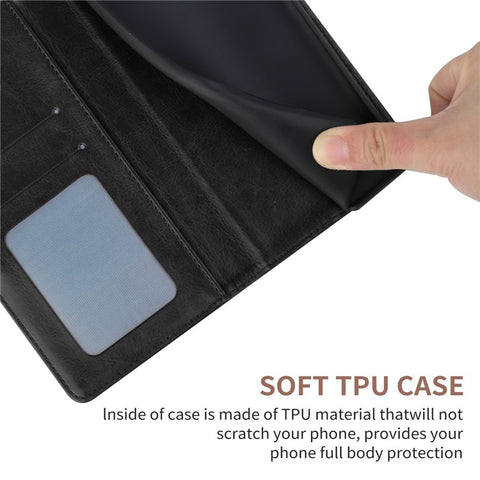 HT01 For Oppo Reno9 Pro+ 5G Anti-scratch Imprinted Y-Shaped Lines Phone Case PU Leather Wallet Foldable Stand Shell