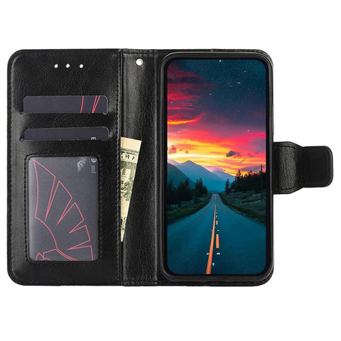 For Oppo Reno9 Pro+ 5G Anti-scratch Phone Bag Case Stand Wallet Textured Leather Phone Protection Cover