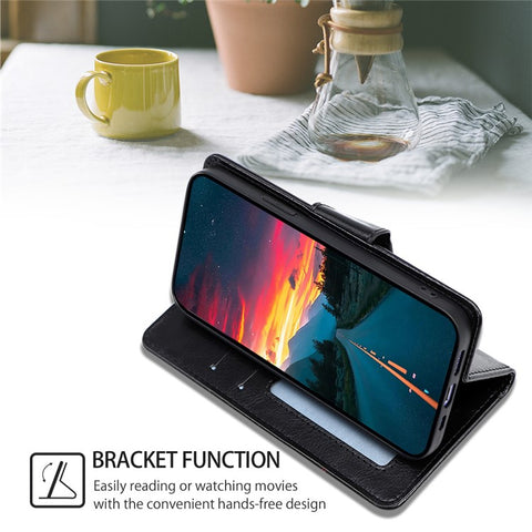 For Oppo Reno9 Pro+ 5G Anti-scratch Phone Bag Case Stand Wallet Textured Leather Phone Protection Cover