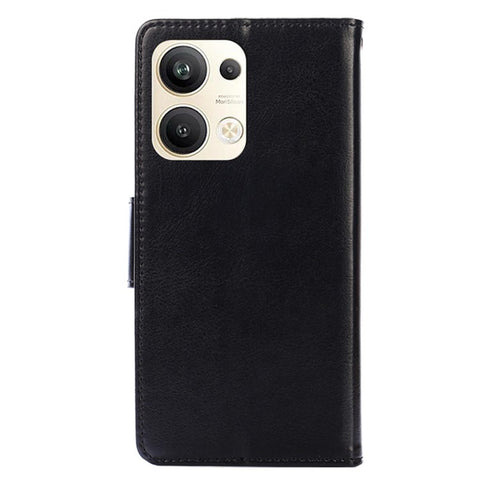 For Oppo Reno9 Pro+ 5G Anti-scratch Phone Bag Case Stand Wallet Textured Leather Phone Protection Cover