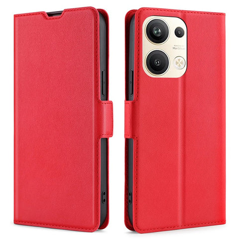 For Oppo Reno9 Pro+ 5G Dual Magnetic Clasp Protective Cover PU Leather Foldable Stand Card Slot Phone Case