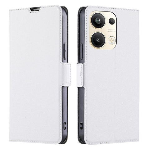 For Oppo Reno9 Pro+ 5G Dual Magnetic Clasp Protective Cover PU Leather Foldable Stand Card Slot Phone Case