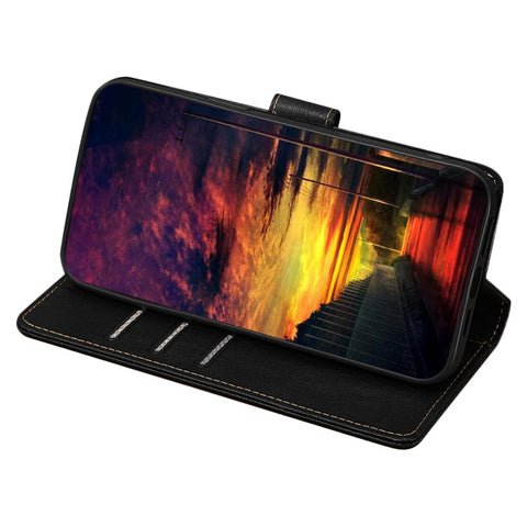 For Oppo Reno9 Pro+ 5G Cell Phone Case PU Leather Anti-Dust RFID Blocking Magnetic Wallet Stand Folio Cover