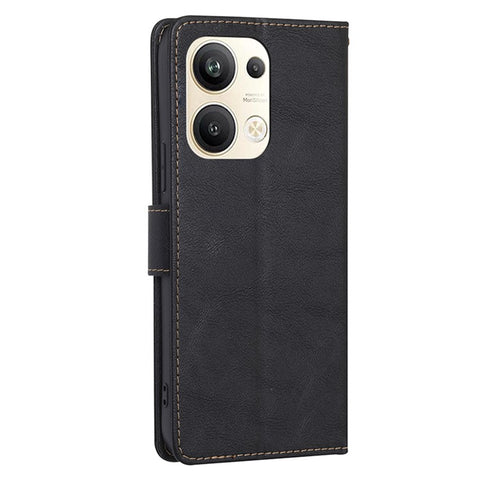 For Oppo Reno9 Pro+ 5G Cell Phone Case PU Leather Anti-Dust RFID Blocking Magnetic Wallet Stand Folio Cover