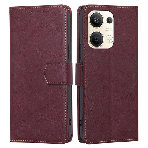 For Oppo Reno9 Pro+ 5G Cell Phone Case PU Leather Anti-Dust RFID Blocking Magnetic Wallet Stand Folio Cover