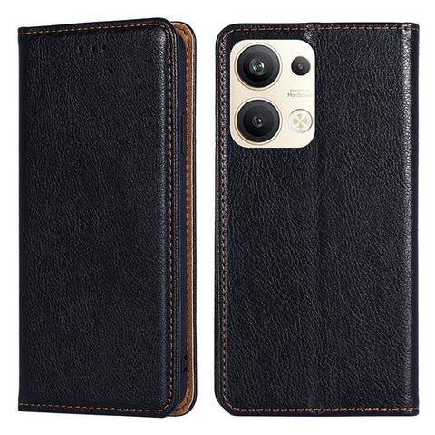 For Oppo Reno9 Pro+ 5G Anti-Scratch Foldable Stand Wallet PU Leather Phone Case Magnetic Auto-closing Protective Cover