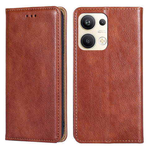 For Oppo Reno9 Pro+ 5G Anti-Scratch Foldable Stand Wallet PU Leather Phone Case Magnetic Auto-closing Protective Cover