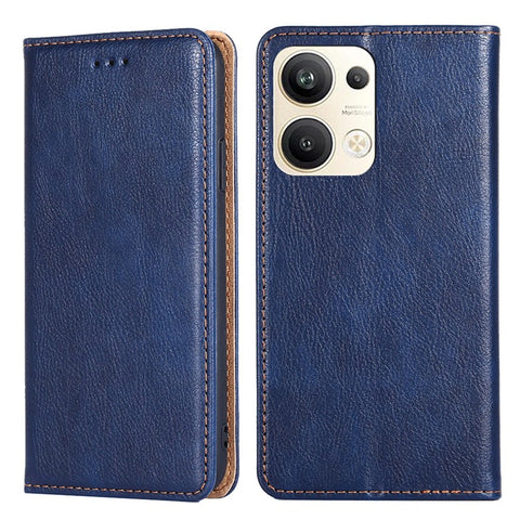 For Oppo Reno9 Pro+ 5G Anti-Scratch Foldable Stand Wallet PU Leather Phone Case Magnetic Auto-closing Protective Cover