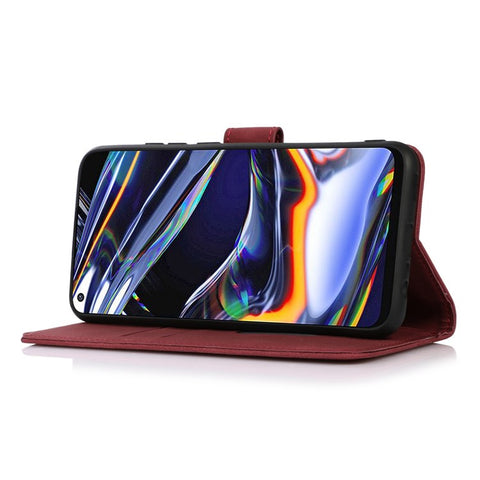 KHAZNEH For Xiaomi 13 5G Textured PU Leather Shockproof Phone Case Magnetic Clasp Cover with Wallet Stand