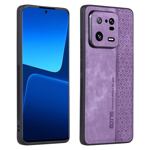 AZNS For Xiaomi 13 5G Imprinted Pattern Anti-Fading PU Leather Coated TPU Cover Anti-slip Cell Phone Case