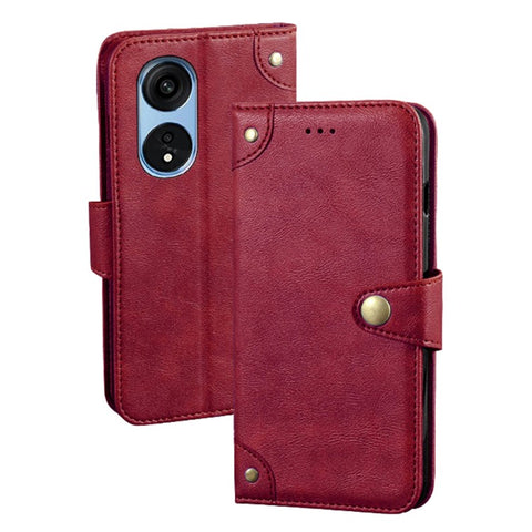IDEWEI For Oppo A1 Pro 5G / Reno8 T 5G Fine Texture PU Leather Stand Phone Case Shockproof Wallet Folio Flip Cover