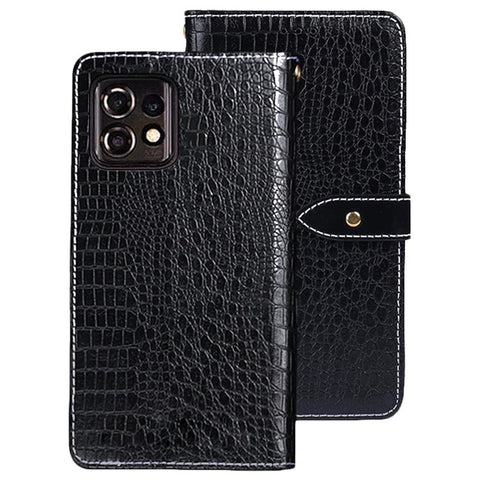 IDEWEI For Motorola Moto X40 5G / Edge 40 Pro 5G Crocodile Texture Wallet Case PU Leather Full Protection Phone Stand Cover