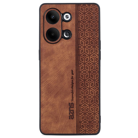 AZNS For Oppo Reno9 5G Imprinted Pattern Phone Case Anti-slip Scratch-resistant PU Leather Coated TPU Cover