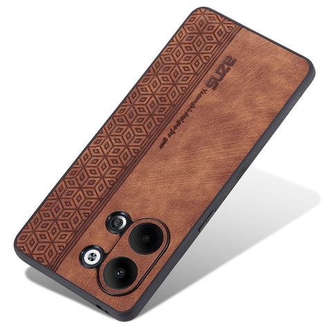 AZNS For Oppo Reno9 5G Imprinted Pattern Phone Case Anti-slip Scratch-resistant PU Leather Coated TPU Cover