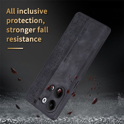 AZNS For Oppo Reno9 Pro 5G Imprinted Pattern Ultra Slim Phone Case Anti-drop PU Leather Coated TPU Protective Cover