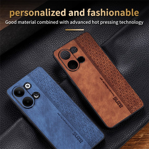 AZNS For Oppo Reno9 Pro 5G Imprinted Pattern Ultra Slim Phone Case Anti-drop PU Leather Coated TPU Protective Cover