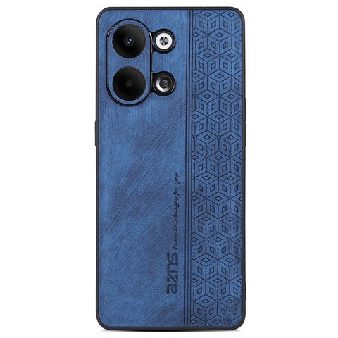 AZNS For Oppo Reno9 Pro 5G Imprinted Pattern Ultra Slim Phone Case Anti-drop PU Leather Coated TPU Protective Cover