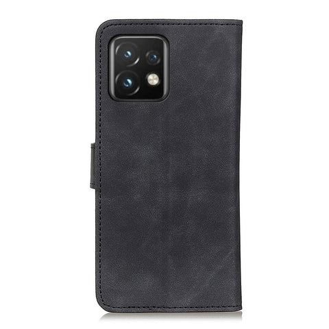 KHAZNEH For Motorola Moto Edge 40 Pro 5G / Moto X40 5G Anti-fall Phone Wallet Case Foldable Stand Retro Texture PU Leather + Inner TPU Protective Phone Cover