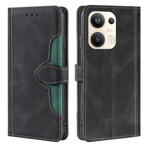 For Oppo Reno9 Pro+ 5G Straw Hat Pattern Skin-touch PU Leather Phone Case Skin-touch Flip Folio Cover with Stand Wallet