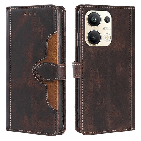 For Oppo Reno9 Pro+ 5G Straw Hat Pattern Skin-touch PU Leather Phone Case Skin-touch Flip Folio Cover with Stand Wallet