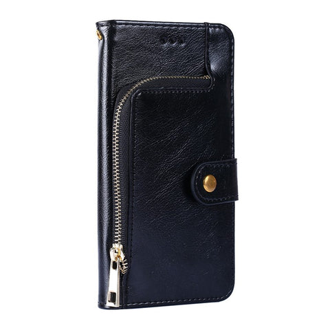 For Oppo Reno9 Pro+ 5G Zipper Pocket Wallet Phone Case PU Leather Foldable Stand Folio Flip Cover with Handy Strap