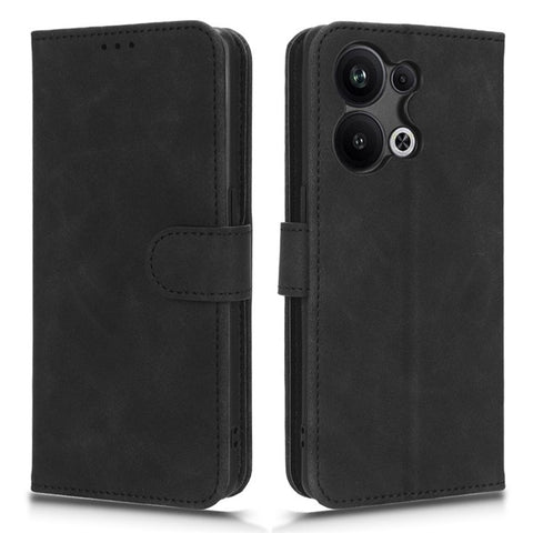Phone Wallet Case For Oppo Reno9 Pro+ 5G Skin-Touch Feeling PU Leather Cell Phone Cover Stand Card Holder