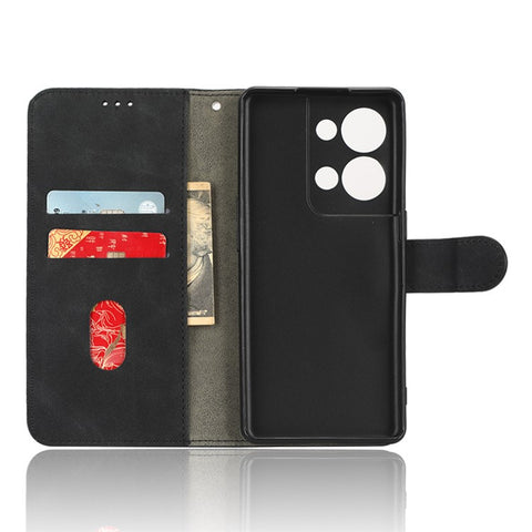 Phone Wallet Case For Oppo Reno9 Pro+ 5G Skin-Touch Feeling PU Leather Cell Phone Cover Stand Card Holder
