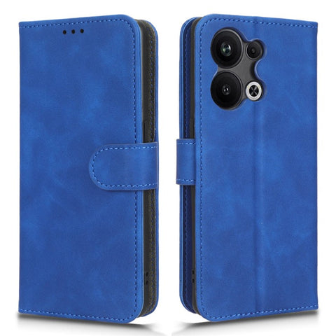 Phone Wallet Case For Oppo Reno9 Pro+ 5G Skin-Touch Feeling PU Leather Cell Phone Cover Stand Card Holder