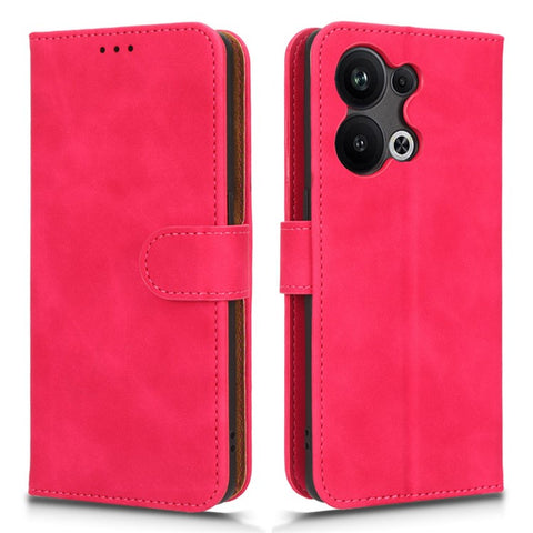 Phone Wallet Case For Oppo Reno9 Pro+ 5G Skin-Touch Feeling PU Leather Cell Phone Cover Stand Card Holder