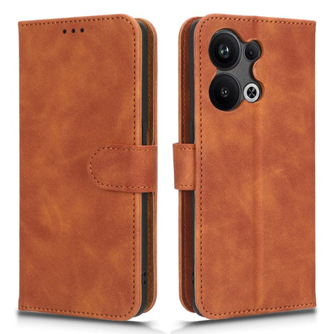 Phone Wallet Case For Oppo Reno9 Pro+ 5G Skin-Touch Feeling PU Leather Cell Phone Cover Stand Card Holder