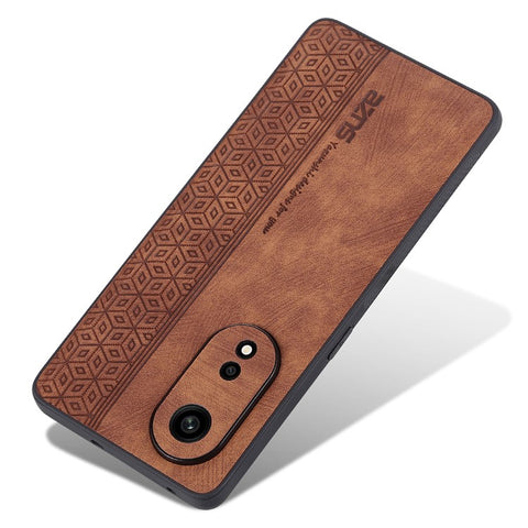 AZNS For Oppo A1 Pro 5G / Reno8 T 5G Bump Proof Imprinted Pattern Phone Case PU Leather Coated TPU Cover