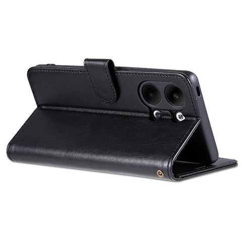 AZNS Textured PU Leather Stand Case for Oppo Reno9 5G / Reno9 Pro 5G, Magnetic Clasp Anti-collision Wallet Phone Cover