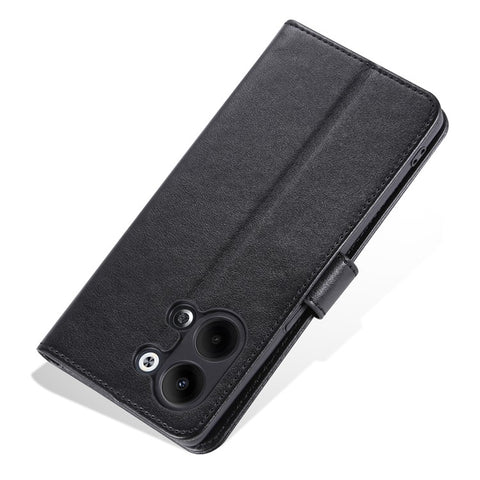 AZNS Textured PU Leather Stand Case for Oppo Reno9 5G / Reno9 Pro 5G, Magnetic Clasp Anti-collision Wallet Phone Cover