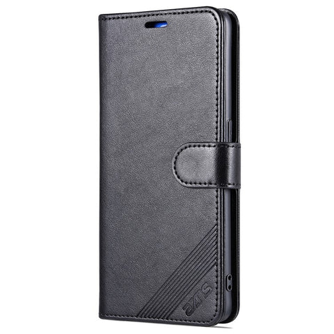 AZNS Textured PU Leather Stand Case for Oppo Reno9 5G / Reno9 Pro 5G, Magnetic Clasp Anti-collision Wallet Phone Cover