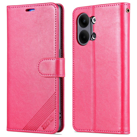 AZNS Textured PU Leather Stand Case for Oppo Reno9 5G / Reno9 Pro 5G, Magnetic Clasp Anti-collision Wallet Phone Cover