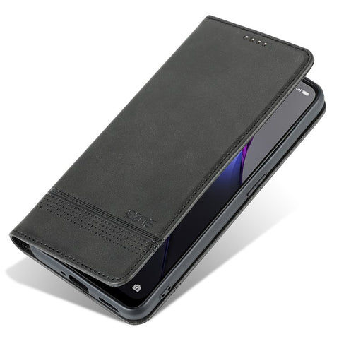 AZNS For Oppo Reno9 5G / Reno9 Pro 5G Cowhide Texture Phone Case Shockproof Stand Wallet PU Leather Magnetic Auto-absorbed Folio Flip Phone Cover
