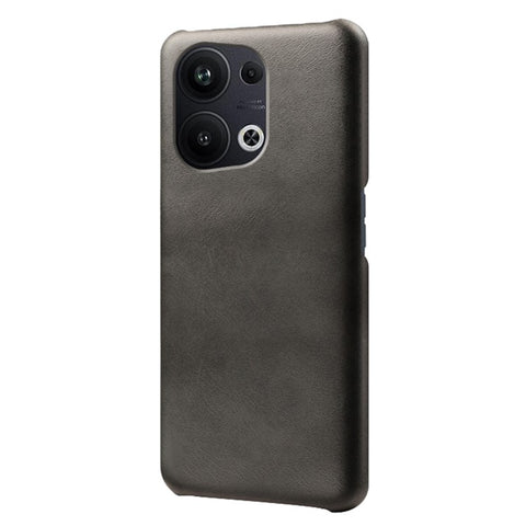 For Oppo Reno9 Pro+ 5G Anti-scratch Slim Calf Textured PU Leather Coated PC Protective Back Cover Shockproof Phone Case
