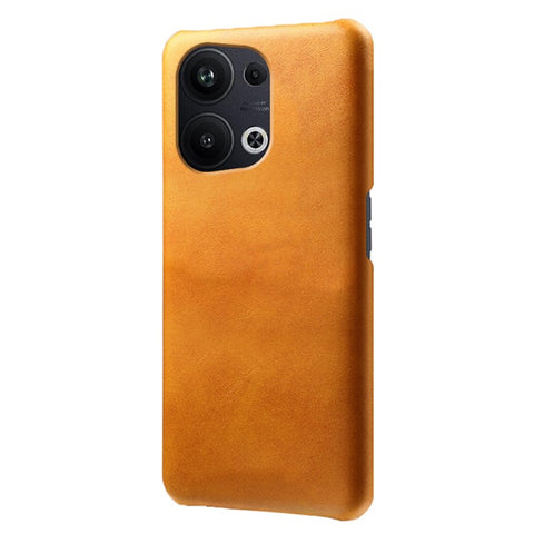 For Oppo Reno9 Pro+ 5G Anti-scratch Slim Calf Textured PU Leather Coated PC Protective Back Cover Shockproof Phone Case