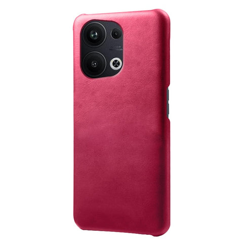 For Oppo Reno9 Pro+ 5G Anti-scratch Slim Calf Textured PU Leather Coated PC Protective Back Cover Shockproof Phone Case