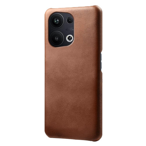 For Oppo Reno9 Pro+ 5G Anti-scratch Slim Calf Textured PU Leather Coated PC Protective Back Cover Shockproof Phone Case
