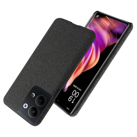 For Oppo Reno9 Pro+ 5G Shockproof Smartphone Case Solid Color Anti-scratch Hard PC+Cloth Phone Cover
