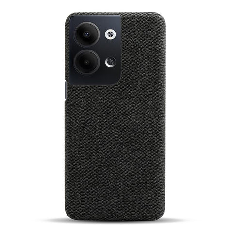 For Oppo Reno9 Pro+ 5G Shockproof Smartphone Case Solid Color Anti-scratch Hard PC+Cloth Phone Cover