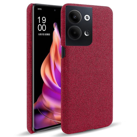 For Oppo Reno9 Pro+ 5G Shockproof Smartphone Case Solid Color Anti-scratch Hard PC+Cloth Phone Cover