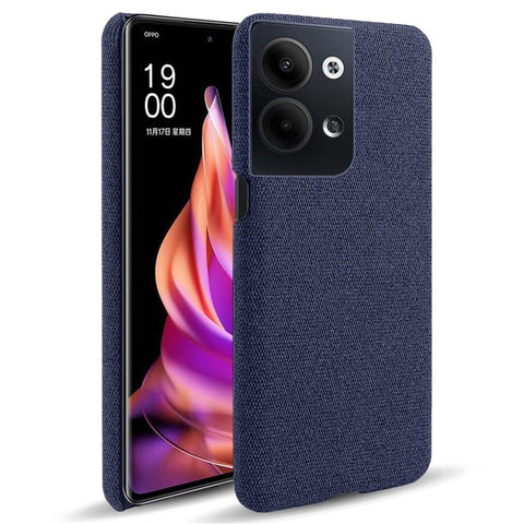 For Oppo Reno9 Pro+ 5G Shockproof Smartphone Case Solid Color Anti-scratch Hard PC+Cloth Phone Cover