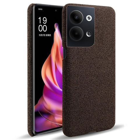 For Oppo Reno9 Pro+ 5G Shockproof Smartphone Case Solid Color Anti-scratch Hard PC+Cloth Phone Cover