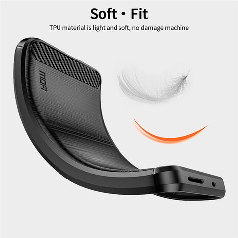 MOFI JK TPU Series-1  Protective Phone Case for Motorola Moto Edge 40 Pro 5G / Moto X40 5G Carbon Fiber Brushed TPU Phone Back Cover