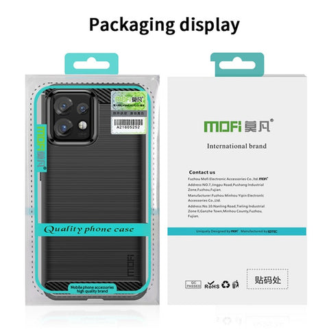 MOFI JK TPU Series-1  Protective Phone Case for Motorola Moto Edge 40 Pro 5G / Moto X40 5G Carbon Fiber Brushed TPU Phone Back Cover